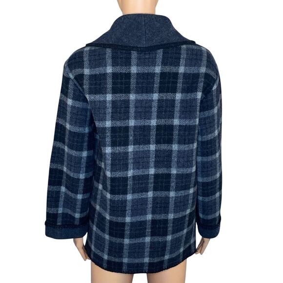 Marsh Landing Wool Blend Barn Jacket Womens Size Small Petite Blanket Coat - Picture 3 of 6